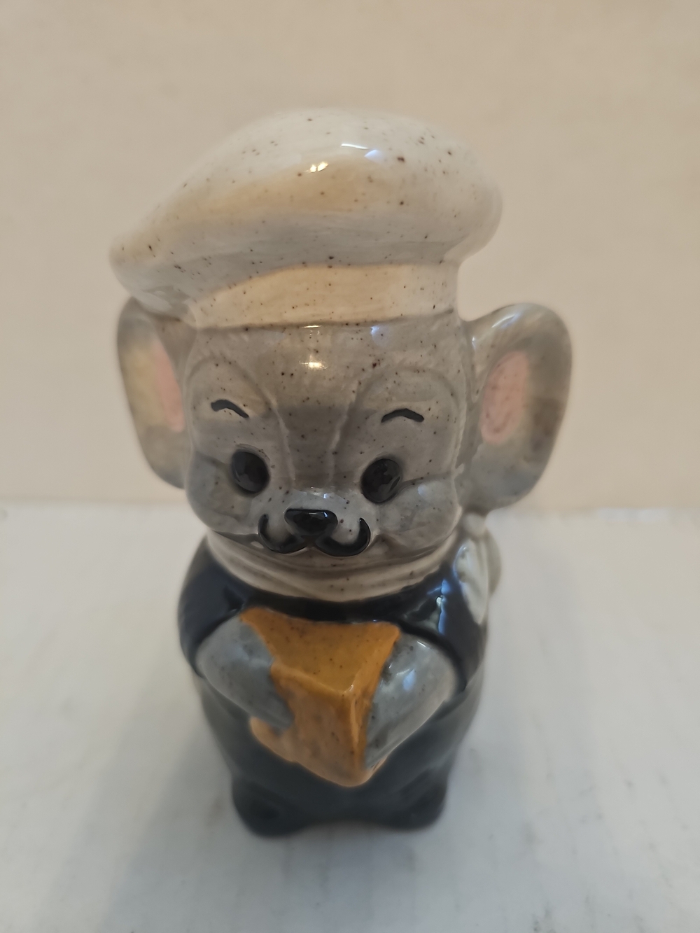 1977 Mouse Chef Figurine 5.5" Tall Parmesan Cheese Shaker Vintage Kitchen Decor
